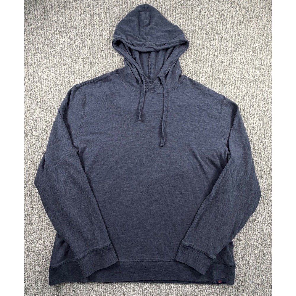 Faherty Hoodie Mens XXL Blue Sunwashed Organic Cotton Slub Pullover